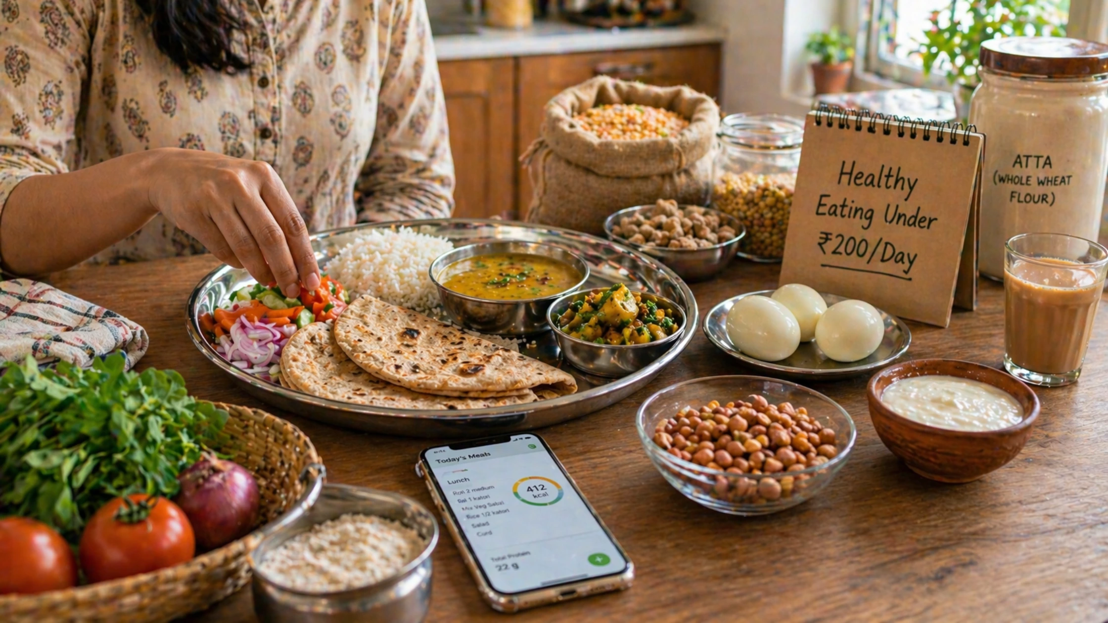 How to Eat Healthy on a Budget in India — Complete Nutrition on Rs200 Per Day